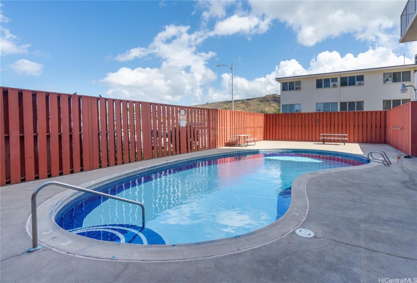 Sweet little pool for residents and guests to cool off in.