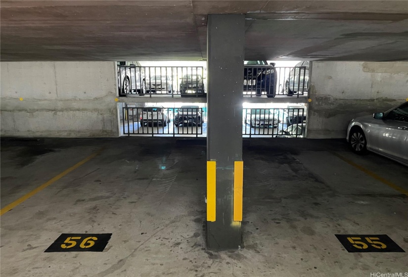 Two side by side parking on the first floor