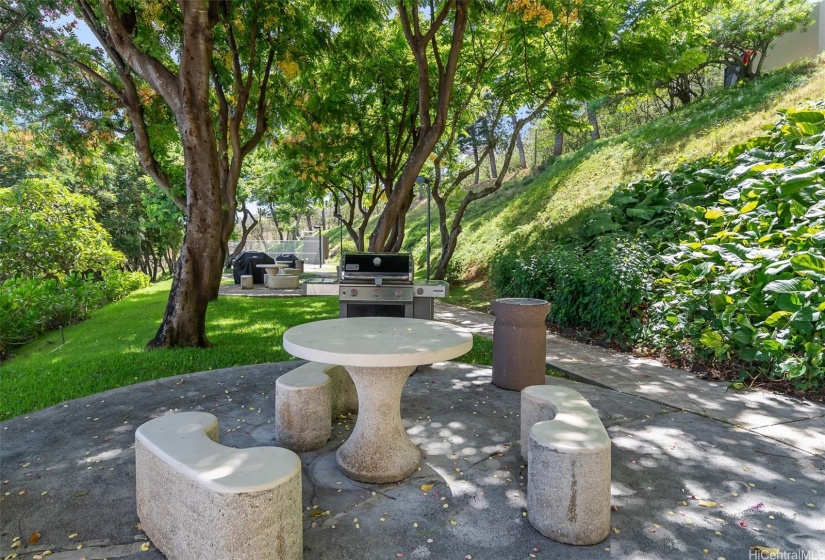 Several BBQ areas and picnic tables to host guests