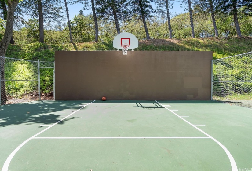 Half basketball court