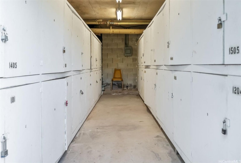 Additional storage located on the bottom floor of building 2