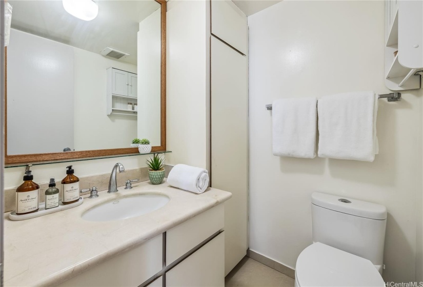 Half Bath adjoining Primary Bedroom