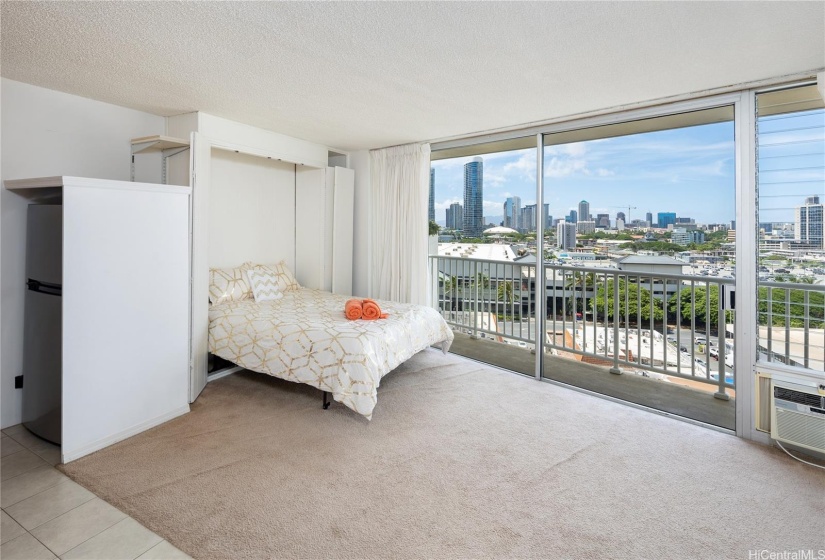 Bright, wide open large studio with open City views!