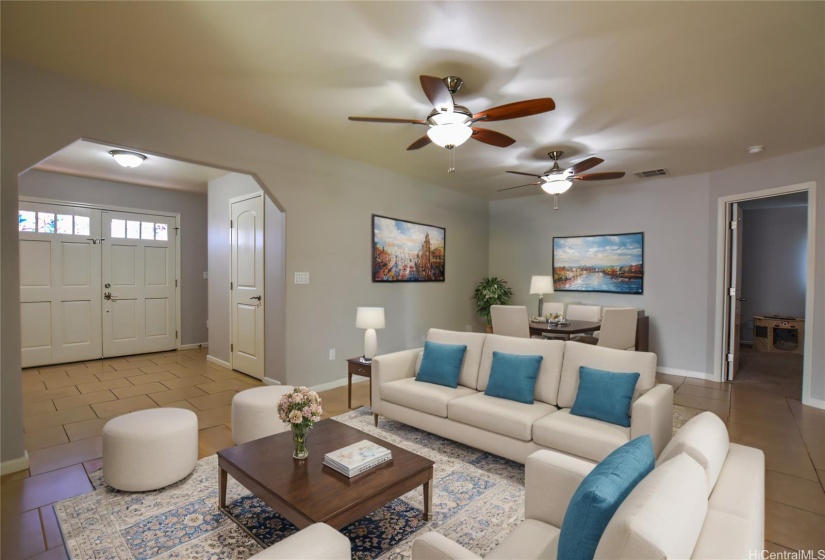 1st floor Living/Dining room Virtually Staged