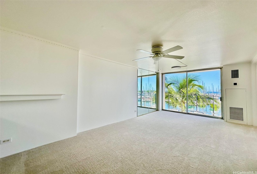 Large combination Dining and Living Area.