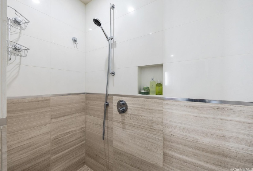 Luxury shower with space to move around