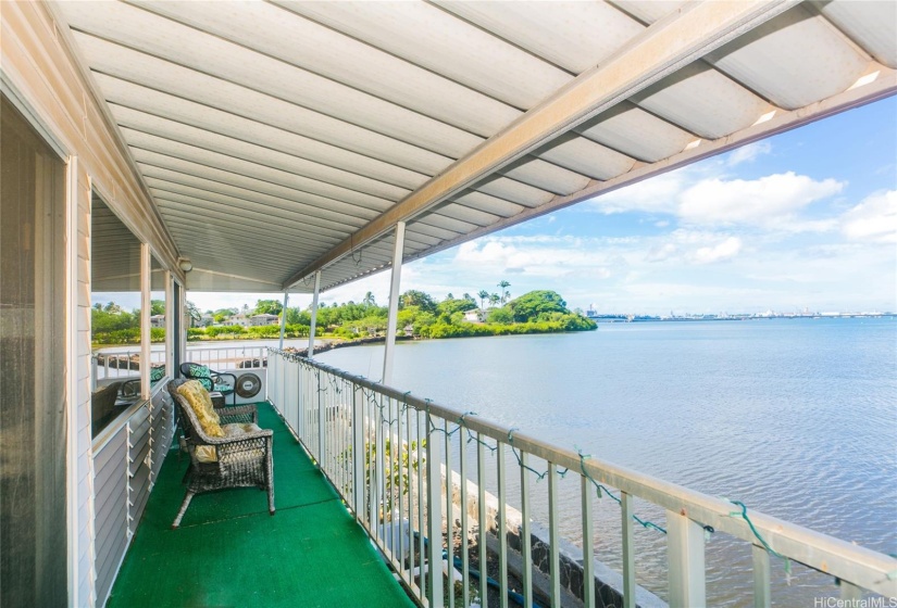 Enjoy a peaceful ocean view as you walk out from the main bedroom to the lanai.