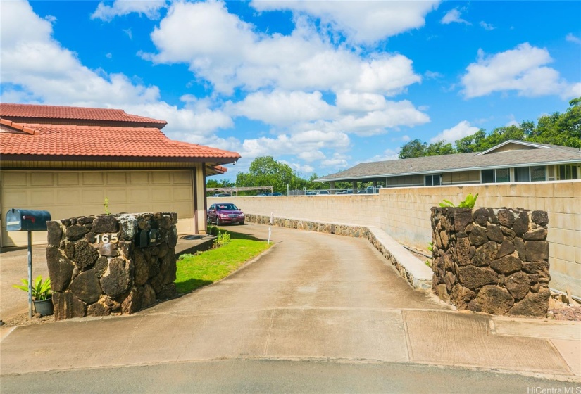 Driveway entrance