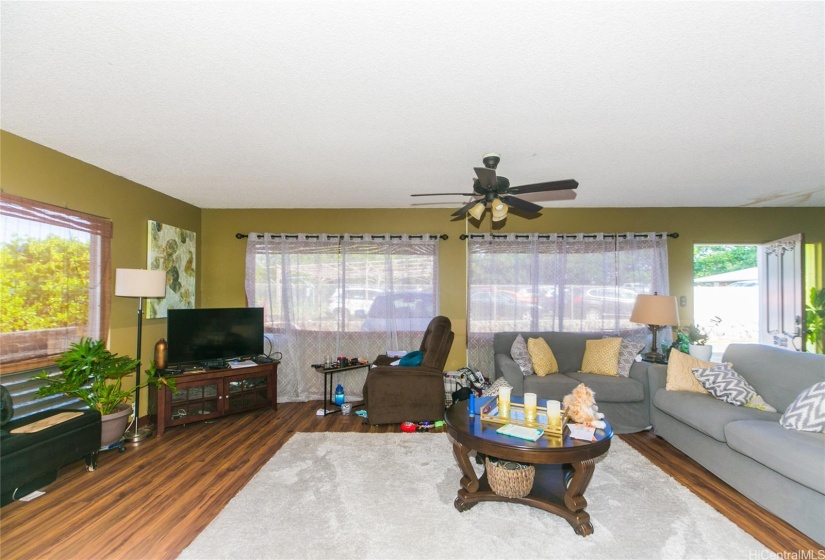 Living room with ocean view on both sides