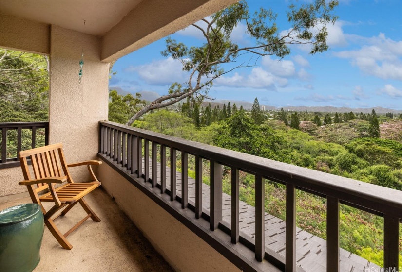 Lanai off primary suite offers spectacular views