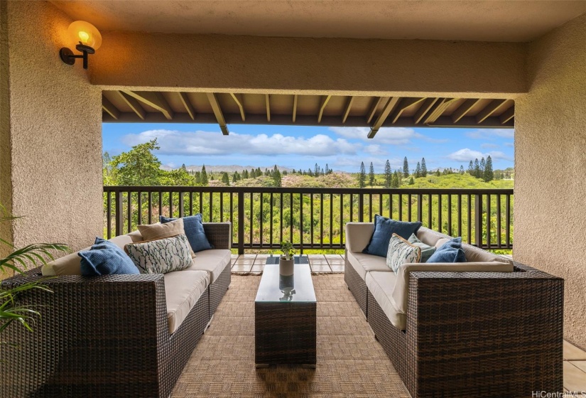 The more than 700 sq ft of covered lanai extends your living space!