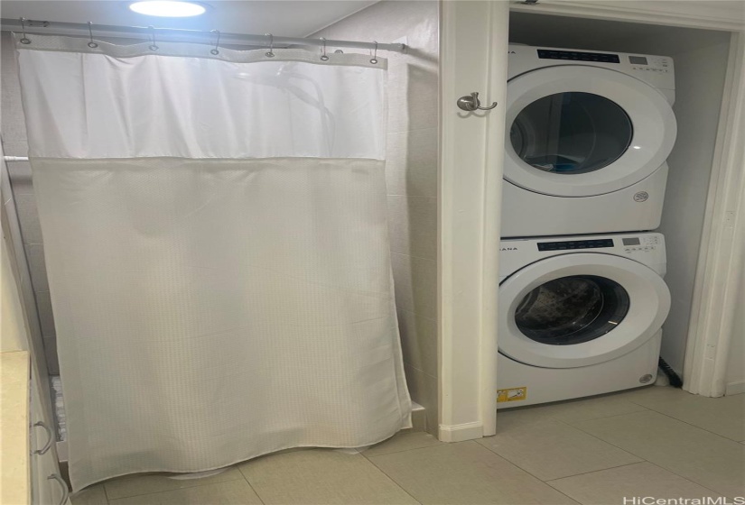 Laundry in guest bath