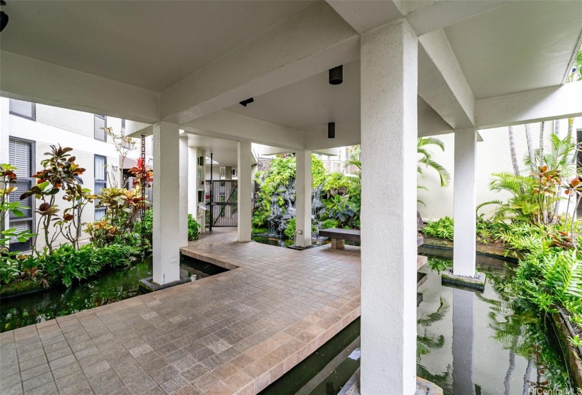 Graceful walkways throughout the property where nature abounds.