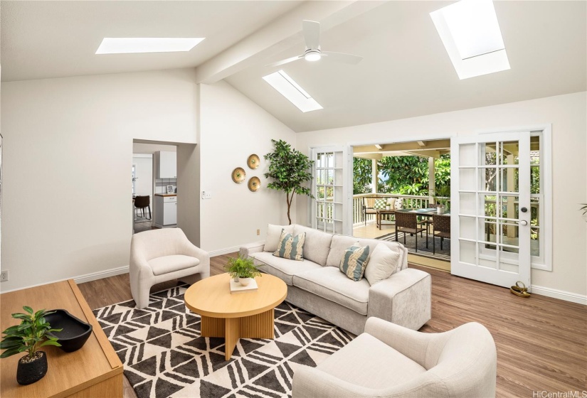 Bright and airy family room.