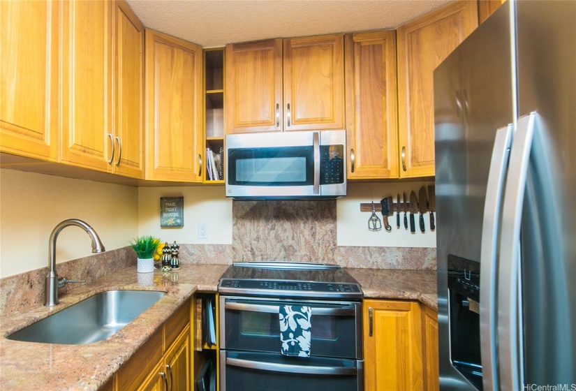 Kitchen with plenty cabinets for storage