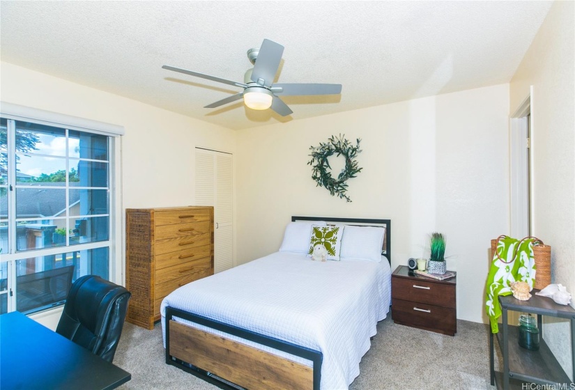 Bedroom with ensuite and two closets