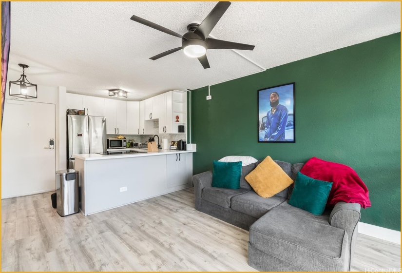 Spacious Living Room and the Kitchen