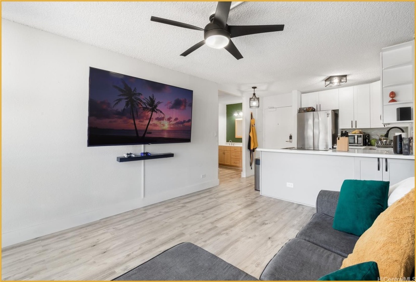 Spacious Living Room and the Kitchen