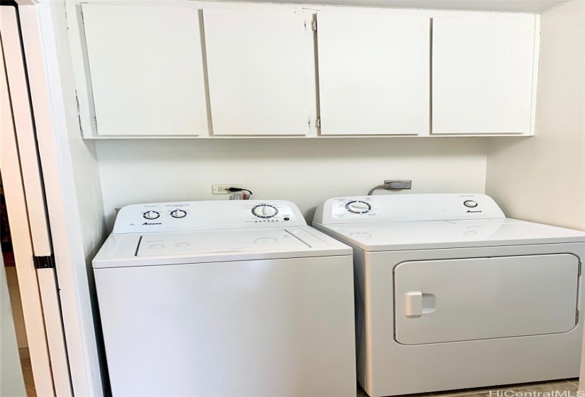 Full sized washer/dryer in unit