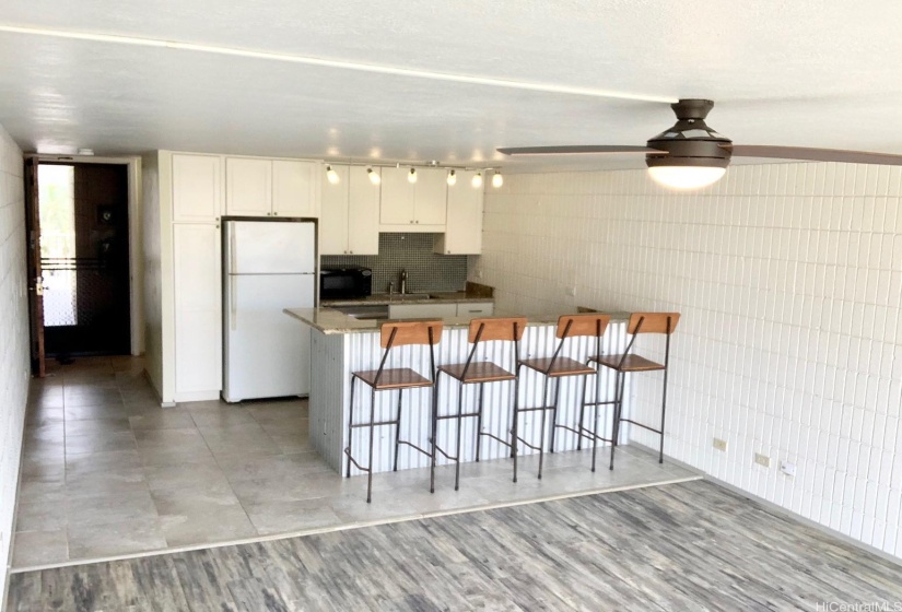 Open concept kitchen/living room