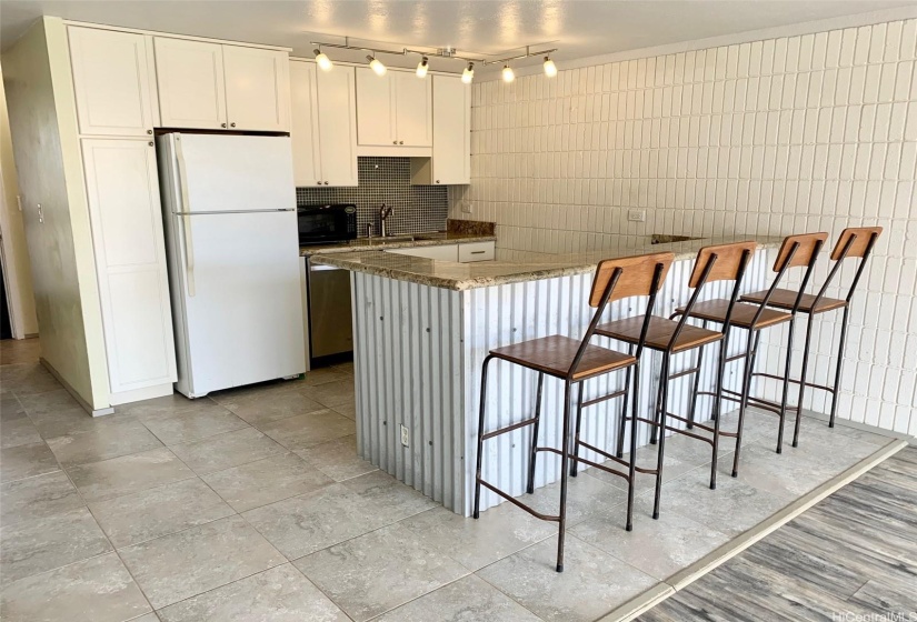 Open concept kitchen/living room