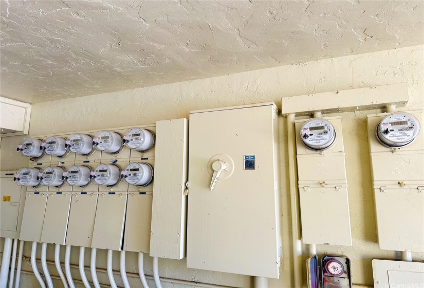 Building's electrical meters