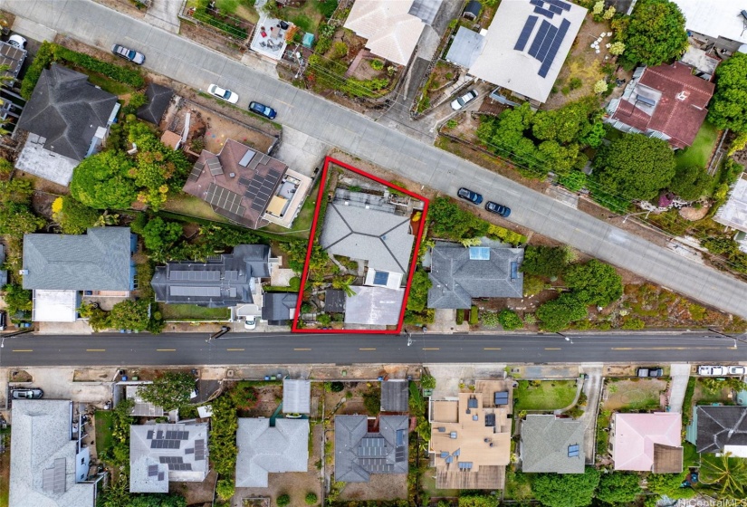 This property has two address's; 1445 St. Louis Dr. and 1444 Alencastre. There is a two car carport onsite and typically plenty of street parking available on Alencastre.