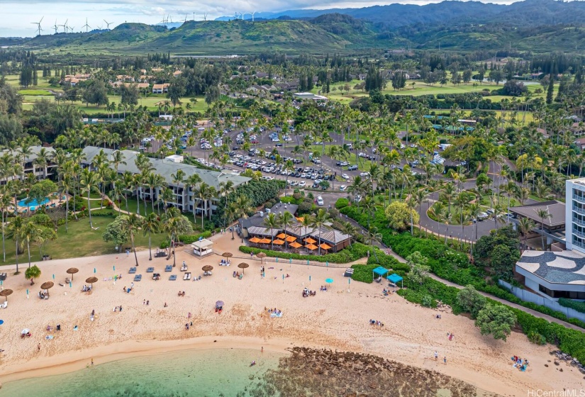 The beach near the hotel