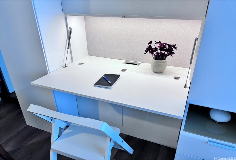 Fold-Down Built-In Desk