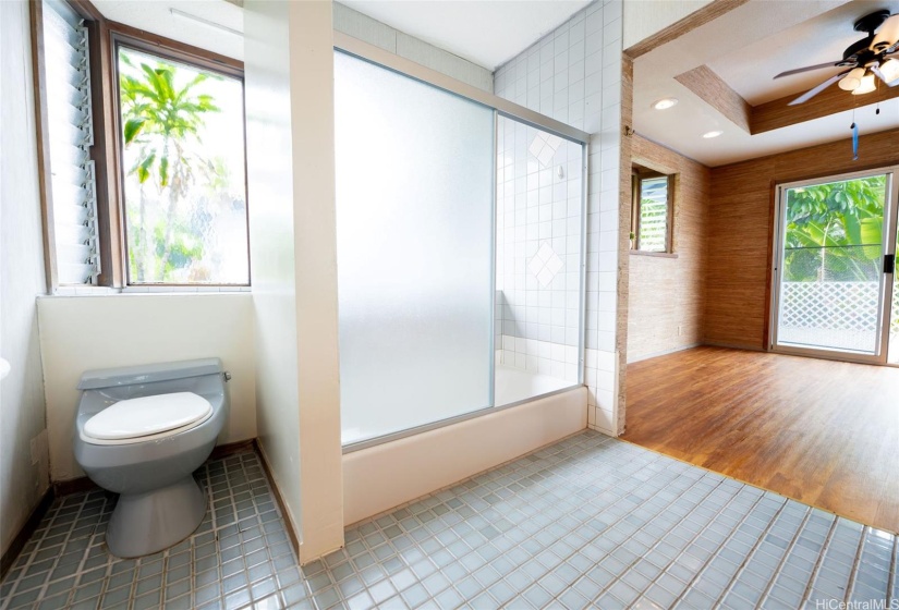 Enclosed shower/sunken tub