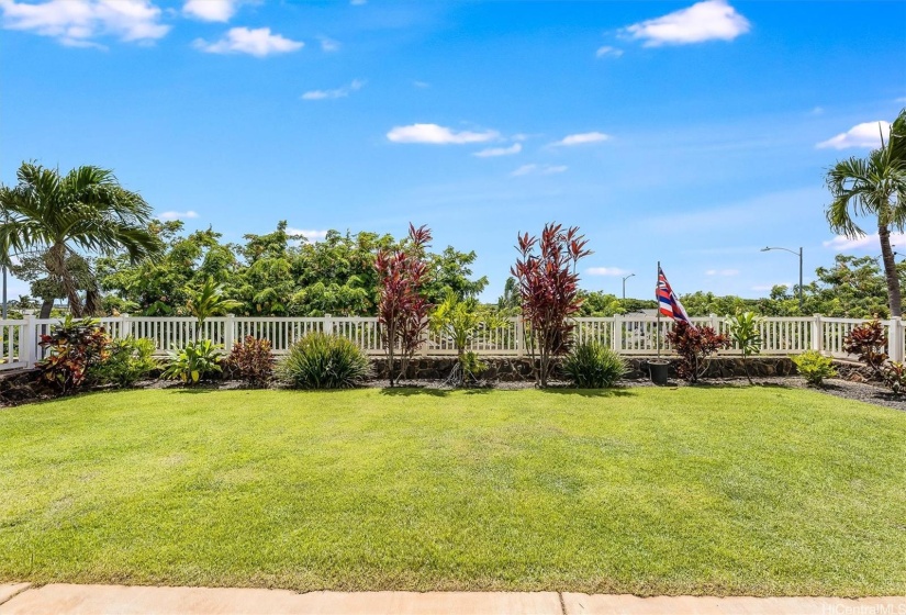 Landscaped backyard