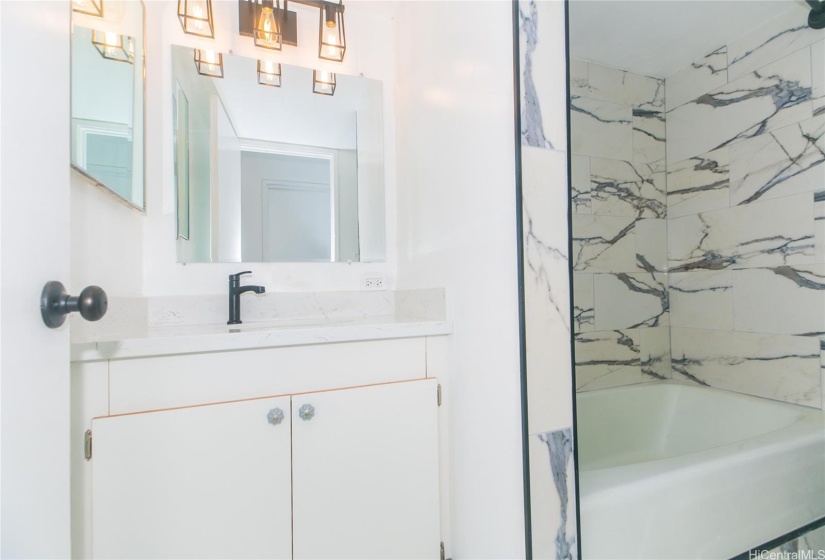 Fully remodeled hallway bathroom