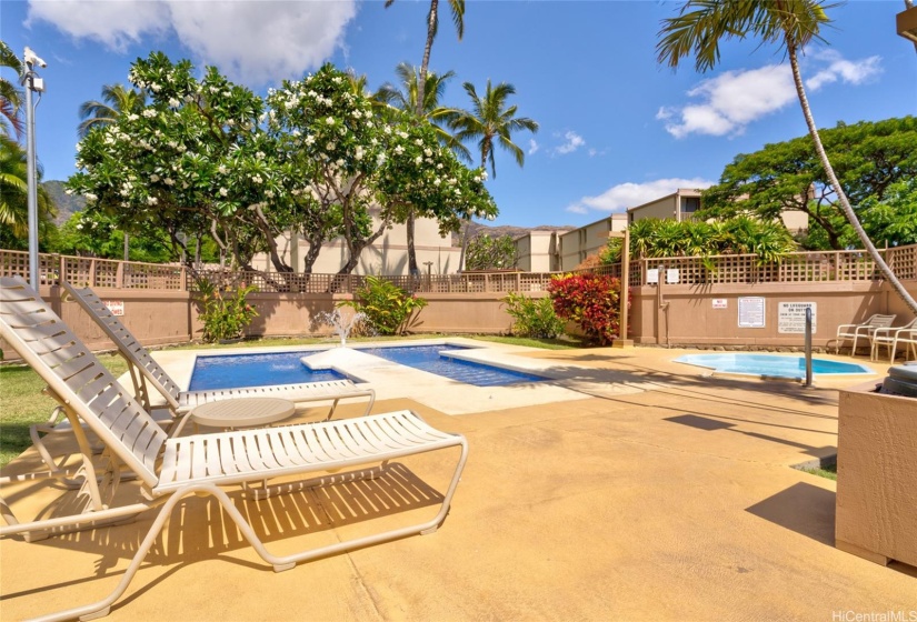 One of two pools in complex.