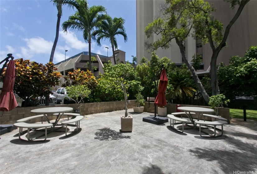 One of the peaceful outdoor spaces perfect for spending time with your family and friends.