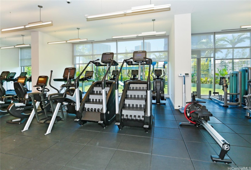 Gym with state-of-the-art equipments.