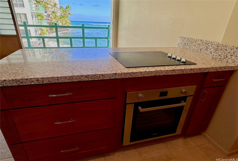 Additional kitchen storage was added in the remodel.