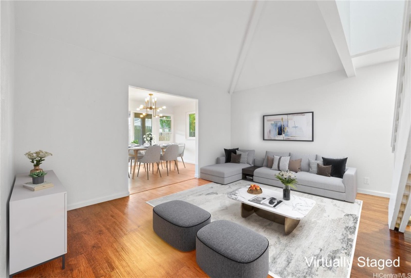 Entryway living room provides a formal sitting area.