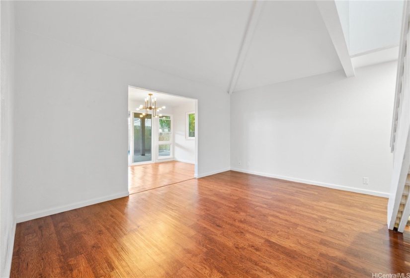 Entryway living room provides a formal sitting area.