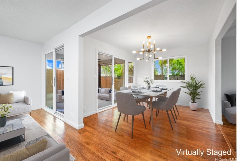 Dining area next to your outdoor lanai.