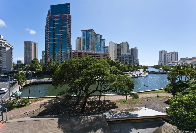 Waikiki /Ala Wai Canal view from the living room