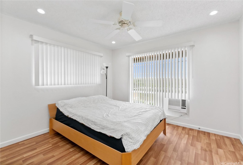 Primary bedroom has two closets for extra storage