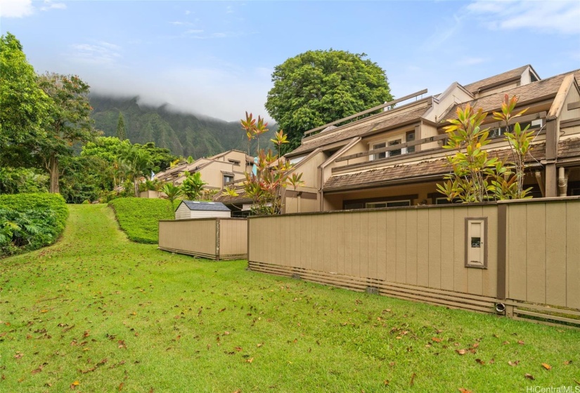 View from outside complex common area lanai