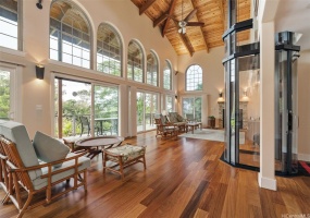 Huge Living Room with Cathedral Ceilings (oh... and did we mention the Elevator; 3 Levels)