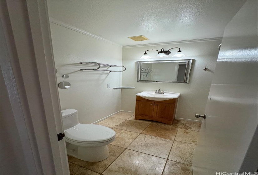 Upstairs bathroom with tub