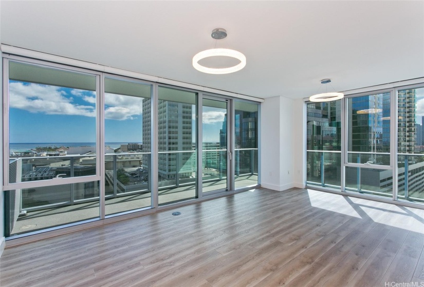 Living room with beautiful ocean view