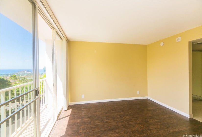 Bedroom area with sliders (facing ocean)