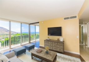 Remodeled 1BR 1 bath 7th floor unit with ocean and mountain views.  (Enhanced with virtual staging).