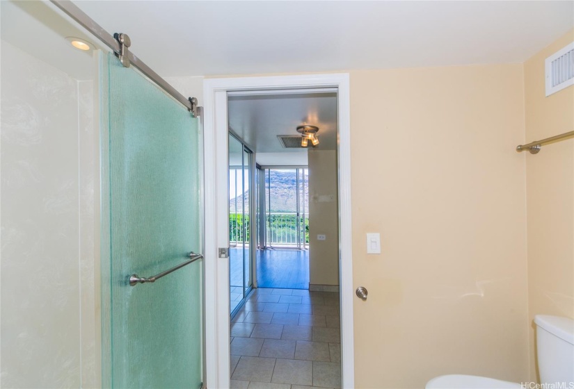 Nice sliding shower door