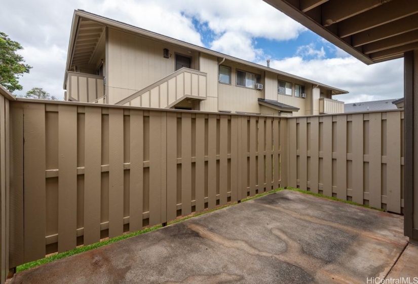 Secure courtyard.