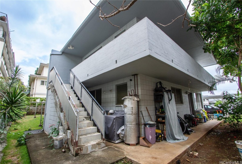 Staircase leading to the unit